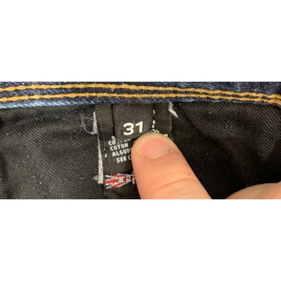 USA Hudson 31 Denim Blue Jeans Bootcut Straight Leg Dark Wash - Picture 7 of 14